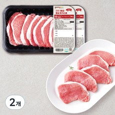곰곰 한돈 1등급 등심 돈가스용 (냉장), 500g, 2팩 500g, 2박스