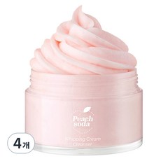 아리얼 피치소다 휘핑크림 팩 클렌저, 100ml, 4개