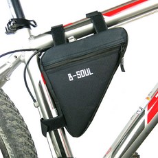 B-SOUL GUNU 自行車騎行三角架包, 黑色的, 1個