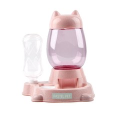 파스텔펫 반려동물 귀욤 파스텔 급수 식기, 핑크, 1개