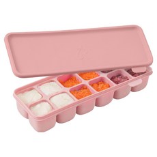 아띠래빗 유아용 쏙쏙 실리콘 이중 밀폐 슬림 멀티큐브 12구, 360ml, 아띠로즈, 1개