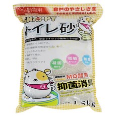 SNAPPY 小動物砂, 1.5kg, 凝固, 抗菌消臭, 低敏, 無塵, 1袋