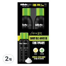 질레트랩스 퀵 린스 쉐이브 폼 듀오팩, 2개, 480ml