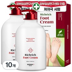아케이 더마 리치리치 고보습 각질케어 풋크림, 1개입, 10개, 550ml