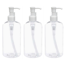 병도매닷컴 DTB250 용기(투명) + 디스펜서 3개, 캡(오일펌프), 250ml