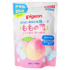 pigeon 貝親 桃葉泡泡浴露 補充包, 400ml, 1包