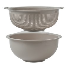 GINII 基尼 雙層蔬果瀝水籃, 台灣設計製造, L34xW32xH14.5cm, 可可棕, L 34 x 32 x 14.5cm, 1個