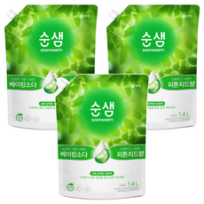 순샘 베이킹소다 피톤치드향 리필 주방세제, 1.4L, 3개