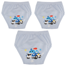 agazzang Friendly幼兒如廁學習褲, 警車款, 3件