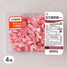 도드람한돈 1등급 등심 카레용 (냉장), 300g, 4개