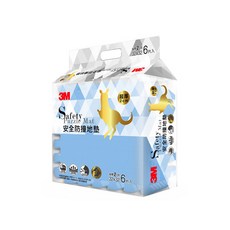 3M 安全防撞地墊 6片, 礦石藍, 1組