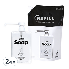 화이트트리 1종 안심 주방세제 500ml + 리필 1000ml, 2세트