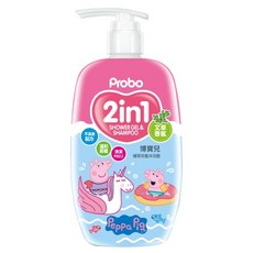 Probo 博寶兒 植萃洗髮沐浴露, 2合1 艾草香氛 溫和低敏配方, 500ml, 1瓶