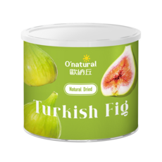 O'natural 歐納丘 天然乾燥土耳其無花果, 皮薄Q彈 富含膳食纖維, 200g, 1罐