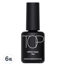 DGEL 美甲封層膠, IRON 防刮封層凝膠, 14ML, 單一顏色, 6瓶