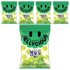 LOTTE 樂天 Jellycious青葡萄軟糖, 72g, 5包