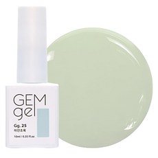 아이빛 네일아트 젬젤 컬러 젤네일, 25하얀초록, 10ml, 1개 25 하얀초록, 1개