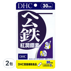 DHC 紅潤鐵素, 含血紅素鐵, 維他命B12, 葉酸, 30日份, 60顆, 347mg, 2包