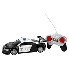 瑪琍歐 1:18 無線遙控台灣警車，超仿真效果，前後車燈, 黑白警車, 1個