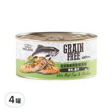 ABSOLUTE HOLISTIC 無穀貓湯罐, 鮪魚+雞肉, 80g, 4罐