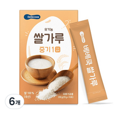 베베쿡 유기농 이유식 쌀가루 중기1 200g, 200g, 6개 200g × 6개 섬네일