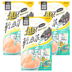 LitoMON 怪獸部落 全齡貓 輕肉泥, 純鮪魚, 40g, 3袋