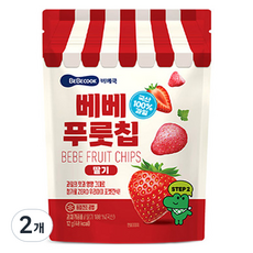 베베쿡 유아용 베베 푸룻칩 딸기, 12g, 2개
