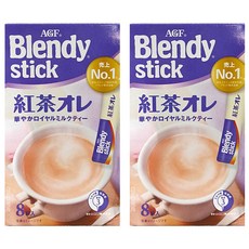 AGF Blendy 紅茶歐蕾, 香濃皇家奶茶, 8入, 9.5g, 8包, 2盒