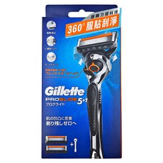 Gillette 吉列 Proglide 無感系列 刮鬍刀組, 旋轉刀頭科技 360°服貼刮淨, 刀架 1支 + 刀頭 2個, 1盒