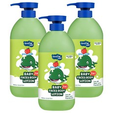 터치미 키즈 베이비 3in1 올인원 페이스 앤 바디로션 대용량, 1L, 3개 1000ml, 3개