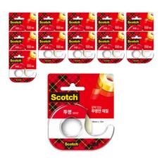 스카치 투명 테이프 디스펜서 581D 18mm x 15m, 12개입