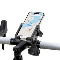 倍思 GoTrip系列自行車機車一鍵手機支架, 黑色, 1個