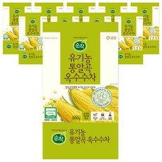 순작 유기농 통알곡 옥수수차, 500g, 10개