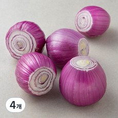 국내산 자색 깐양파, 1kg, 4개