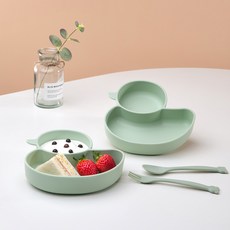 Atthihome Petit Forest鴨子餐盤, 2個, 薄荷