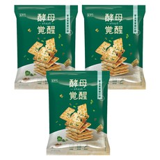 盛香珍 酵母覺醒 紫菜青蔥蘇打餅 植物五辛素, 280g, 3袋
