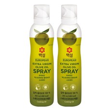 백설 유러피안 엑스트라버진 올리브유 스프레이 오일, 200ml, 2개 2개, 200ml