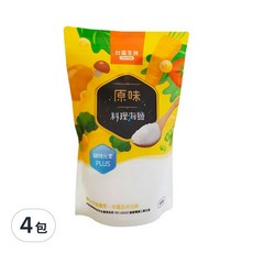 TAIYEN 台塩生技 原味料理鹽, 添加鈣鎂鉀等礦物元素, 突顯食材原味 500g, 4包