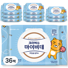 마이비데 클린케어 화장실용 물티슈 캡형, 40개입, 36개