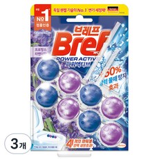 헨켈 브레프 파워액티브 변기세정제 라벤더, 100g, 3개