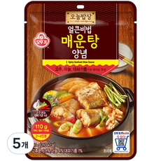 오뚜기 오늘밥상 얼큰비법 매운탕 양념, 110g, 5개