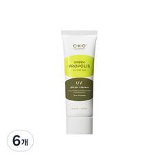 씨케이디 그린프로폴리스올마일드 선크림 SPF50+ PA++++, 6개, 40ml