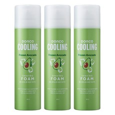 도루코 쿨링 프로즌 아보카도 쉐이빙폼, 250ml, 3개 3개, 250ml
