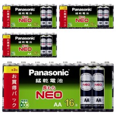 Panasonic 錳乾電池3號, 16入, 4組