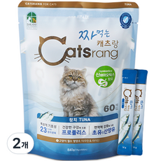 짜먹는캐츠랑 고양이 간식 14g x 60p, 2개, 참치