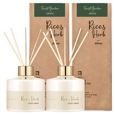 살림백서 라이스 앤 허브 디퓨저, 포레스트가든, 200ml, 4개