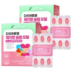 CELLTRION Inner Lab Diet N Body Fat Slim 油 CLA 共軛亞麻油酸 18 克, 2個, 30顆