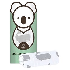 Roaze 柔仕 紗布包巾毯, muslin棉布 細緻柔軟 透氣性高, 灰色
