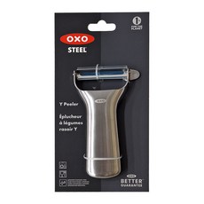OXO 不鏽鋼Y型蔬果削皮器 - 延長使用壽命，易於握持，刀片420J2不鏽鋼, OX0101042A, 1個