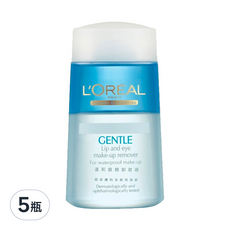 L'OREAL PARiS 巴黎萊雅 溫和眼唇卸妝液, 溫和配方, 輕鬆卸除濃密眼妝, 125ml, 5瓶
